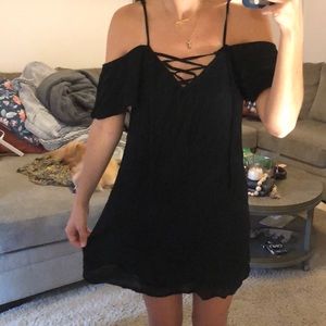 Black off the shoulder dress